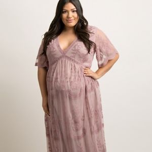Pink Blush Maternity Maxi Dress